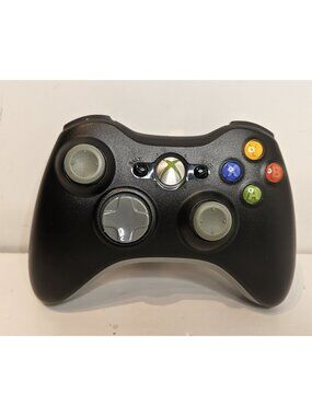 Official Genuine Original Microsoft Xbox 360 Black Wireless Controller Tested